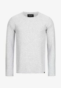 Indicode Jeans LOAKIM - Strickpullover - Optical White -INDICODE JEANS Kleidung 059d6d67c7c549798c1fc78c5f102673