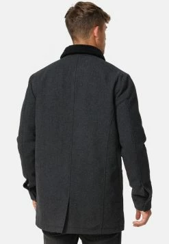 Indicode Jeans FALMO - Kurzmantel - Mini Herringbone Black -INDICODE JEANS Kleidung 093d77247ad94084b701341ee666099d