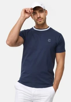 Indicode Jeans T-Shirt Basic - Navy -INDICODE JEANS Kleidung 2a9f7f62cb8d421395be862284ddc985 1