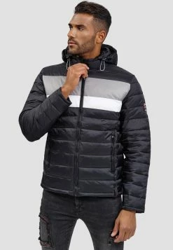 Indicode Jeans HAMPSHIRE - Winterjacke - Black Mix -INDICODE JEANS Kleidung 3837a23b2ea94ac39173e0ea8c0b4e5e