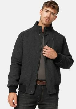 Indicode Jeans BOB - Übergangsjacke - Mini Herringbone Black