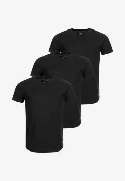 Indicode Jeans 3 PACK - T-Shirt Basic - Black -INDICODE JEANS Kleidung 4dda0c4c7b874b1d82682d3f43084aa7