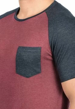 Indicode Jeans IDGRESHAM - T-Shirt Print - Dark Red -INDICODE JEANS Kleidung 4eb9bfa197924468b81443e6cce067ef