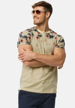 Indicode Jeans ILBO - T-Shirt Print - Golden Haze -INDICODE JEANS Kleidung 522a044aca4546afbf11284aff87e979 1