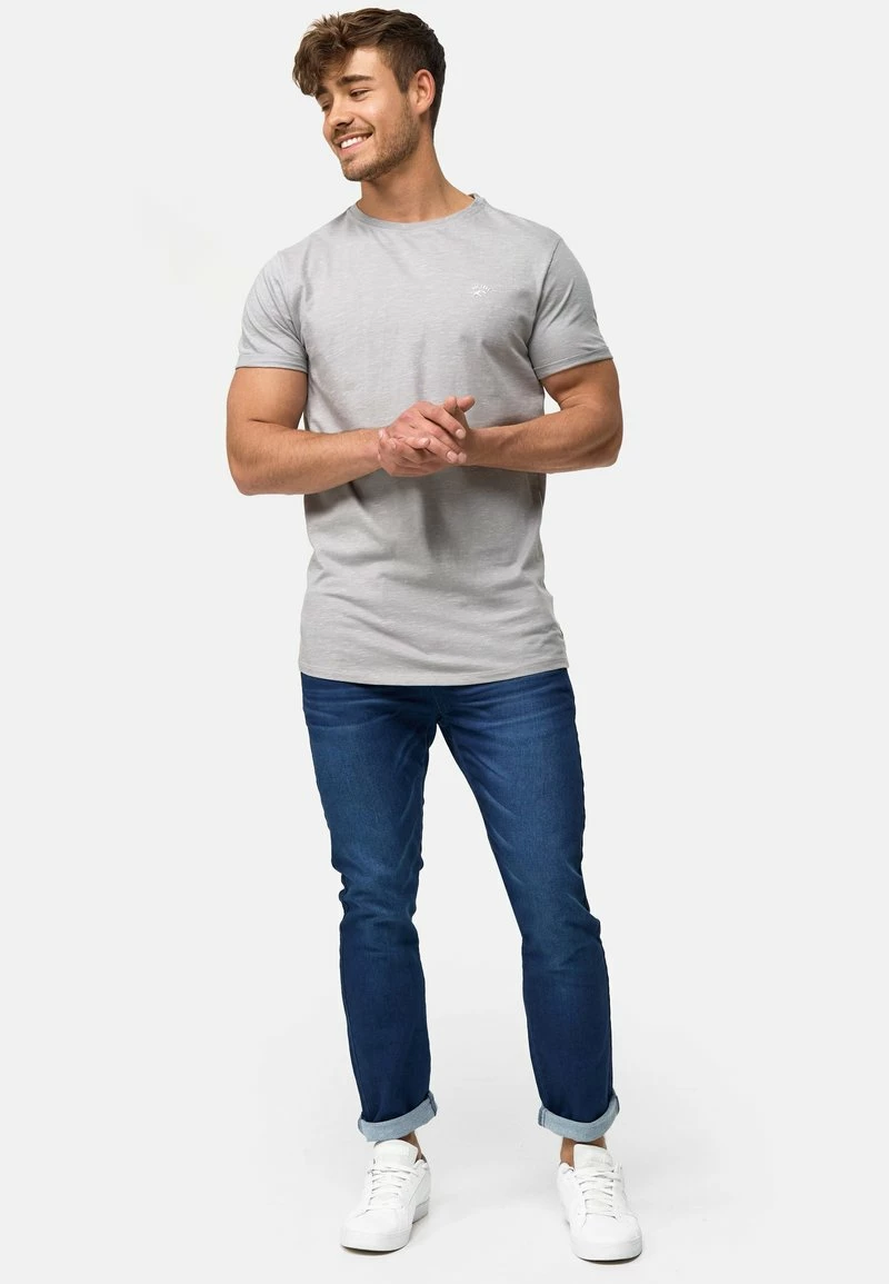 Indicode Jeans KLOGE - T-Shirt Basic - Grey 4 Indicode Jeans KLOGE - T-Shirt Basic - Grey – Bild 2
