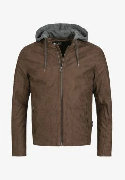 Indicode Jeans MIGUEL - Kunstlederjacke - Brown -INDICODE JEANS Kleidung 6b04b453611d40cf8e5d25e316129e77