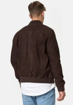 Indicode Jeans CAPTAIN - Lederjacke - Dk Brown -INDICODE JEANS Kleidung 777d1b87db6c48348b03ebfcb40cd030