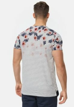 Indicode Jeans ILBO - T-Shirt Print - Offwhite -INDICODE JEANS Kleidung 83bc1b1b3b564e9da6f98a16d148b76a