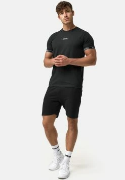 Indicode Jeans LUTZY - T-Shirt Print - Black -INDICODE JEANS Kleidung 87ab2985fa894a21aa31a3f5e967d6c8