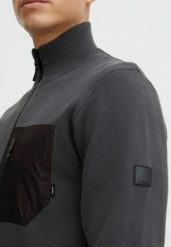 Indicode Jeans IDMEDAN - Strickjacke - Dk Grey -INDICODE JEANS Kleidung a9695968f98f4d80960f3810fd8046cb