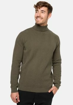 Indicode Jeans Strickpullover - Dark Green