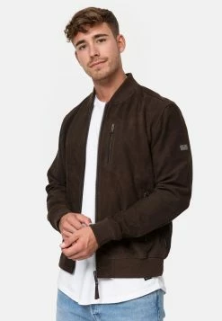 Indicode Jeans MADDOC - Lederjacke - Dk Brown -INDICODE JEANS Kleidung b292d6eac5e34618908444ce959ef0c7