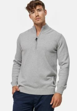 Indicode Jeans POINTEAU - Strickpullover - Lt Grey Mix