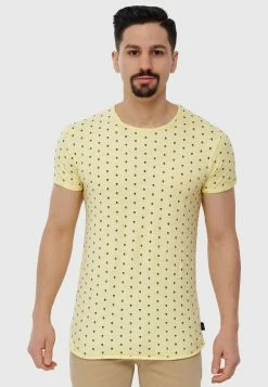 Indicode Jeans T-Shirt Print - Pale Banana