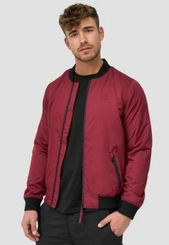 Indicode Jeans Bomberjacke - Bordeaux -INDICODE JEANS Kleidung d2807cee758a40a7a08737a59de8da0d