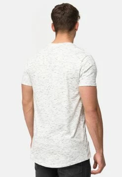 Indicode Jeans KLOGE - T-Shirt Basic - Ecru Mix -INDICODE JEANS Kleidung dca93850888345fcb707fcfe607c3710