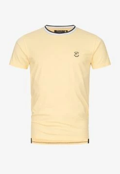 Indicode Jeans T-Shirt Basic - Offwhite -INDICODE JEANS Kleidung e1eb21545f0b4bbbbd33b127fbad0754 1