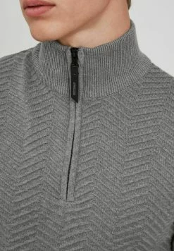 Indicode Jeans IDBANJAMON - Strickpullover - Grey Mix -INDICODE JEANS Kleidung e34a83deb80d459ea32470c4af3637ab