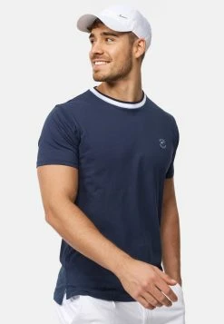 Indicode Jeans T-Shirt Basic - Navy -INDICODE JEANS Kleidung e63f6521c32d4d7784a924138015e152