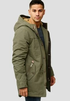 Indicode Jeans Wintermantel - Dark Green -INDICODE JEANS Kleidung e76479f5a41d48208bb30ab3810430b1