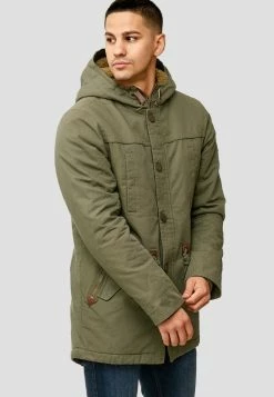 Indicode Jeans Wintermantel - Dark Green -INDICODE JEANS Kleidung ef4a7202d0244f5c9d52352fb949d503